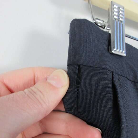 Angelico Viapiana Suit 100% Wool Men Size 48 Black Single Breasted Business 790 - Picture 14 of 15